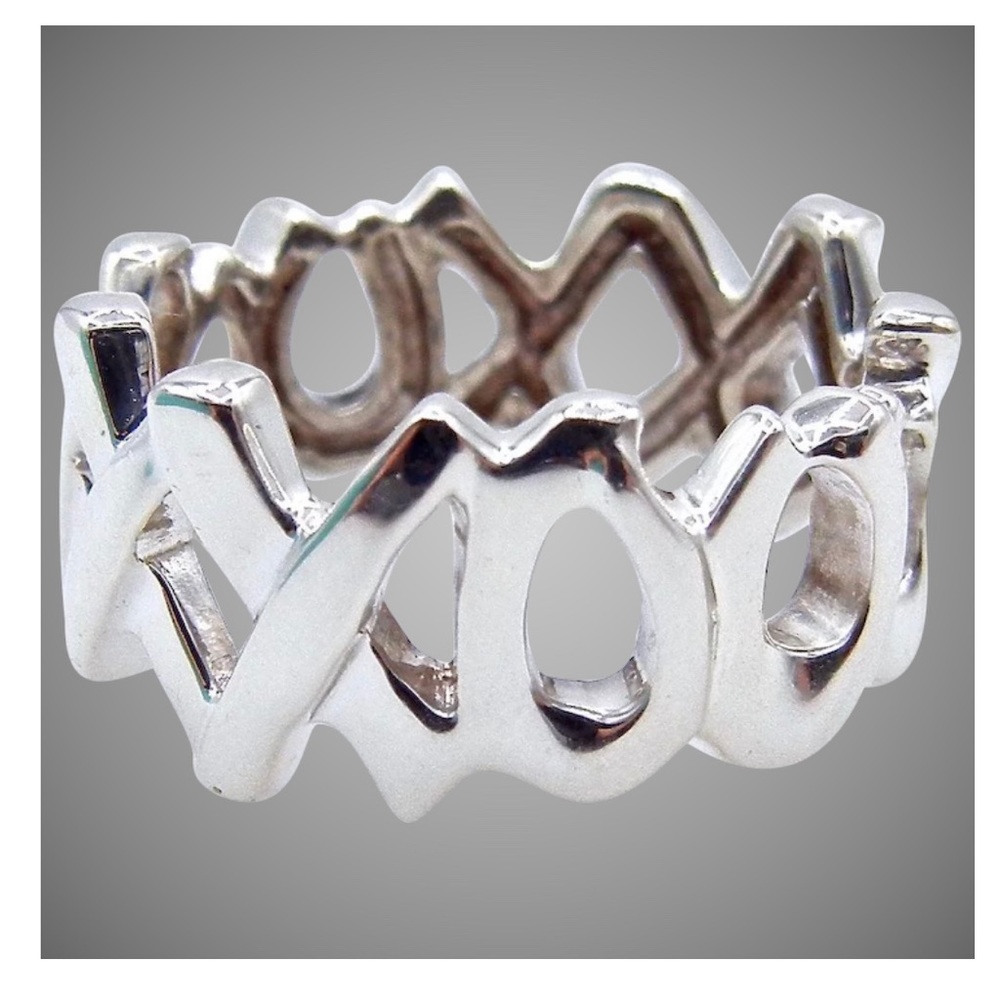 Tiffany & Co. Sterling Silver XOXO Openwork Ring
